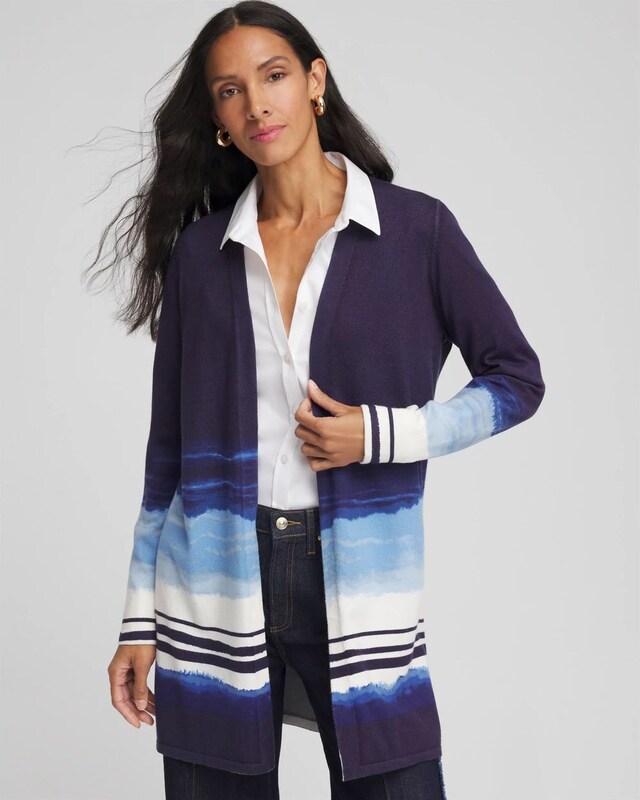 Stripe Ombre Duster Cardigan - image 1